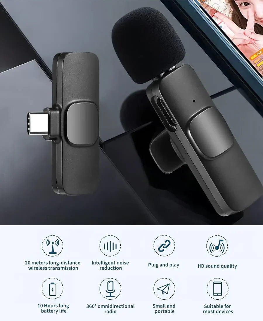 K8 Type-C Wireless Microphone