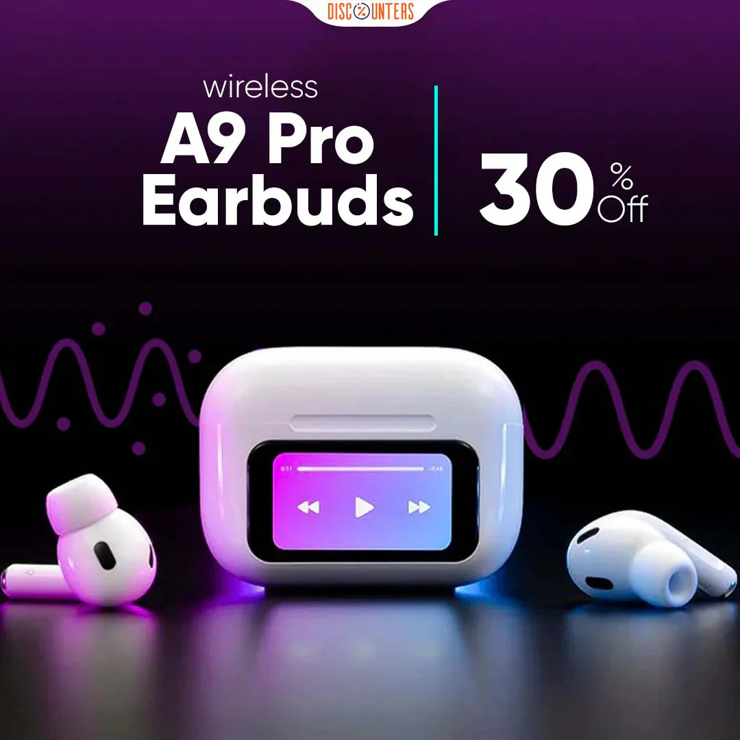 A9 Pro Earbuds Anc/enc Dauble Dark Tuch Screen Display Noise Reduction Wireless Earbuds